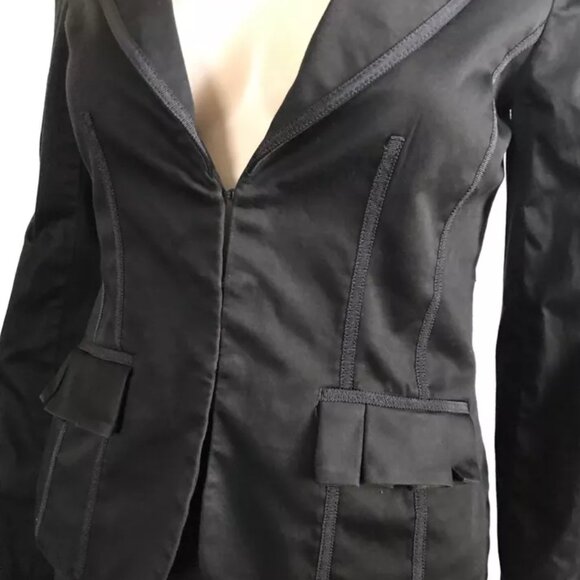 Woman Blazer, Black Business Blazer, Ruffles, Jacket, White House Black Market - Picture 12 of 16